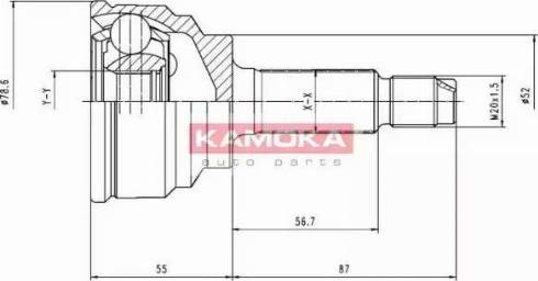 Kamoka 6290 - Шарнирный комплект, ШРУС, приводной вал unicars.by