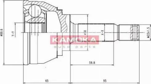 Kamoka 6248 - Шарнирный комплект, ШРУС, приводной вал unicars.by