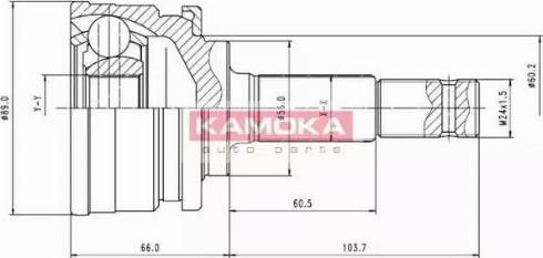 Kamoka 6754 - Шарнирный комплект, ШРУС, приводной вал unicars.by