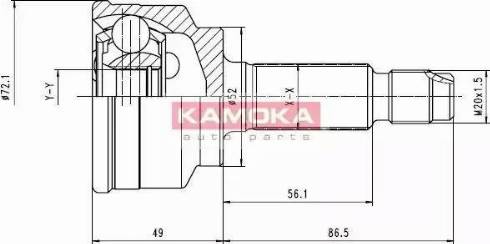 Kamoka 6709 - Шарнирный комплект, ШРУС, приводной вал unicars.by