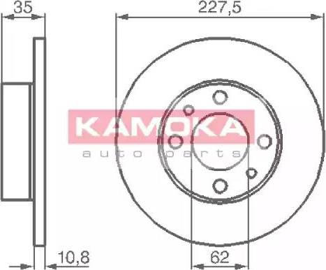 Kamoka 103166 - Тормозной диск unicars.by