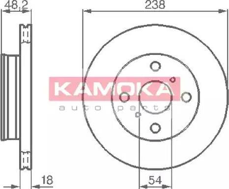 Kamoka 103826 - Тормозной диск unicars.by