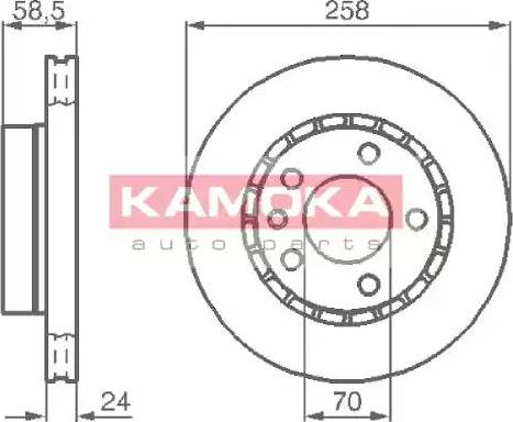 Kamoka 103376 - Тормозной диск unicars.by