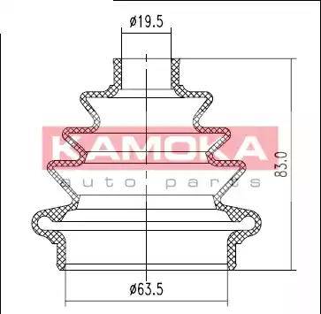 Kamoka 1146258 - Пыльник, приводной вал unicars.by