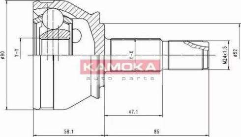 Kamoka 7412 - Шарнирный комплект, ШРУС, приводной вал unicars.by