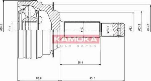 Kamoka 7098 - Шарнирный комплект, ШРУС, приводной вал unicars.by