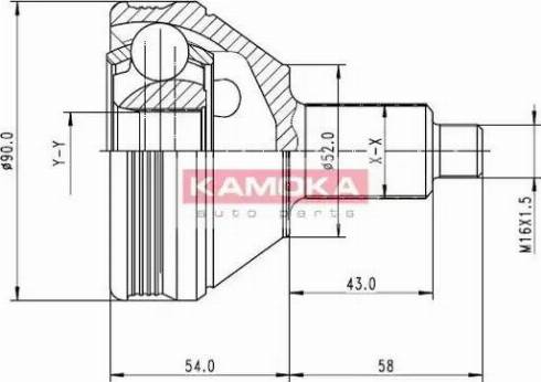 Kamoka 7086 - Шарнирный комплект, ШРУС, приводной вал unicars.by