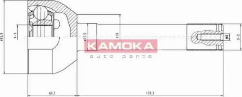 Kamoka 7026 - Шарнирный комплект, ШРУС, приводной вал unicars.by