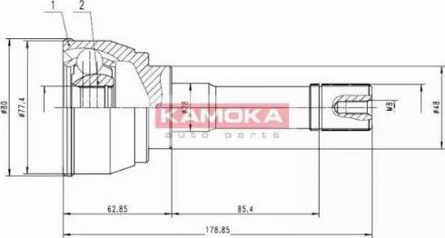 Kamoka 7142 - Шарнирный комплект, ШРУС, приводной вал unicars.by