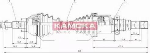 Kamoka FD1138928 - Приводной вал unicars.by