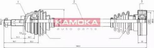 Kamoka VW1138919 - Приводной вал unicars.by