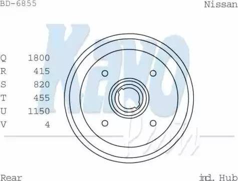 Kavo Parts BD-6855 - Тормозной барабан unicars.by