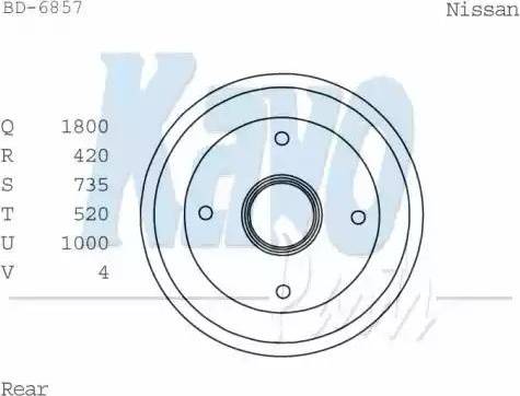 Kavo Parts BD-6857 - Тормозной барабан unicars.by