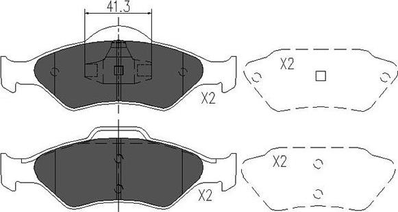 Kavo Parts KBP-4561 - Тормозные колодки, дисковые, комплект unicars.by