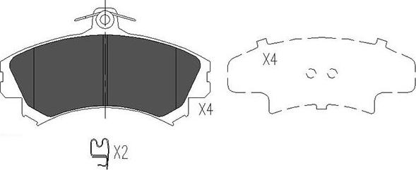 Kavo Parts BP-5553 - Тормозные колодки, дисковые, комплект unicars.by