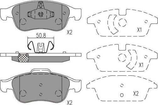 Kavo Parts BP-6639 - Тормозные колодки, дисковые, комплект unicars.by