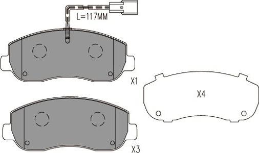 Kavo Parts KBP-6616 - Тормозные колодки, дисковые, комплект unicars.by