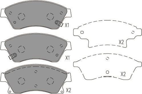 Kavo Parts KBP-1016 - Тормозные колодки, дисковые, комплект unicars.by