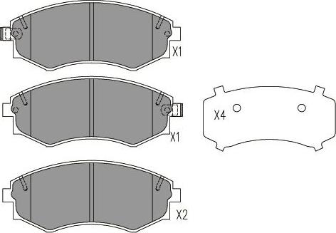 Kavo Parts BP-7502 - Тормозные колодки, дисковые, комплект unicars.by