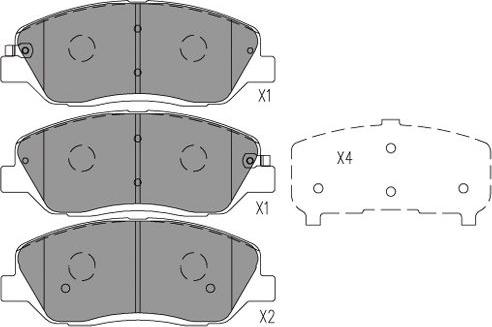 Kavo Parts BP-7507 - Тормозные колодки, дисковые, комплект unicars.by