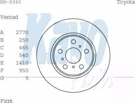 Kavo Parts BR-9340 - Тормозной диск unicars.by