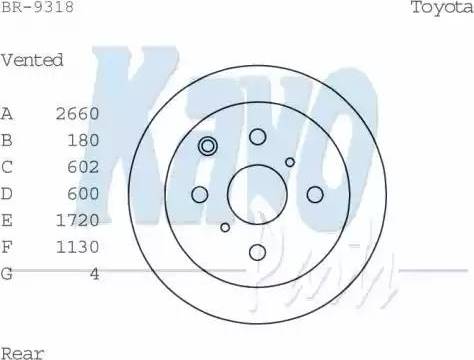 Kavo Parts BR-9318 - Тормозной диск unicars.by