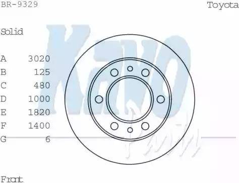 Kavo Parts BR-9329 - Тормозной диск unicars.by