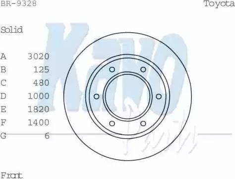 Kavo Parts BR-9328 - Тормозной диск unicars.by