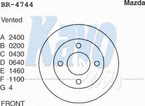 Kavo Parts BR-4744 - Тормозной диск unicars.by