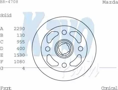 Kavo Parts BR-4708 - Тормозной диск unicars.by