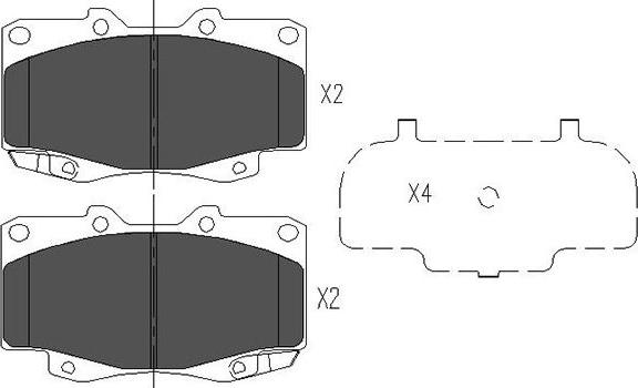 Kavo Parts KBP-9096 - Тормозные колодки, дисковые, комплект unicars.by