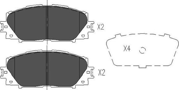 Kavo Parts KBP-9097 - Тормозные колодки, дисковые, комплект unicars.by