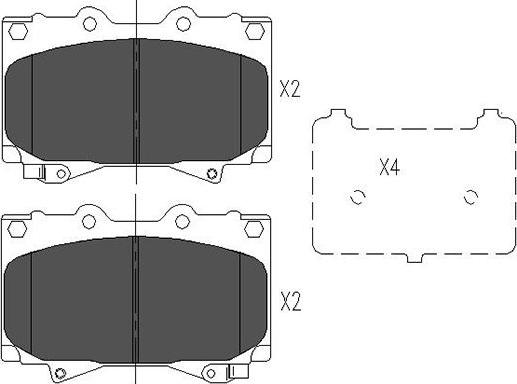 Kavo Parts KBP-9049 - Тормозные колодки, дисковые, комплект unicars.by