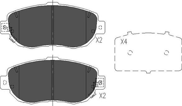 Kavo Parts KBP-9044 - Тормозные колодки, дисковые, комплект unicars.by