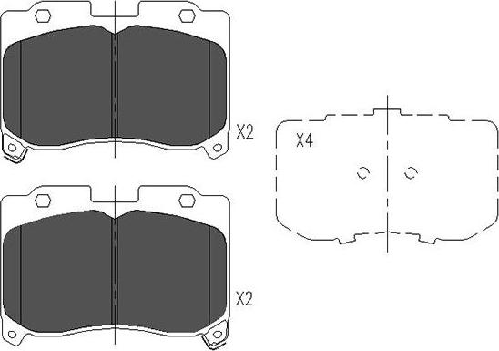 Kavo Parts KBP-9045 - Тормозные колодки, дисковые, комплект unicars.by