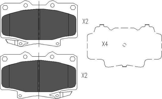 Kavo Parts KBP-9043 - Тормозные колодки, дисковые, комплект unicars.by