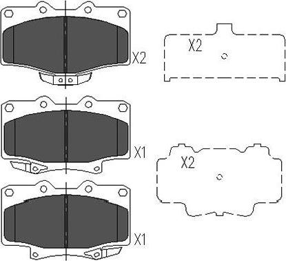 Kavo Parts KBP-9047 - Тормозные колодки, дисковые, комплект unicars.by