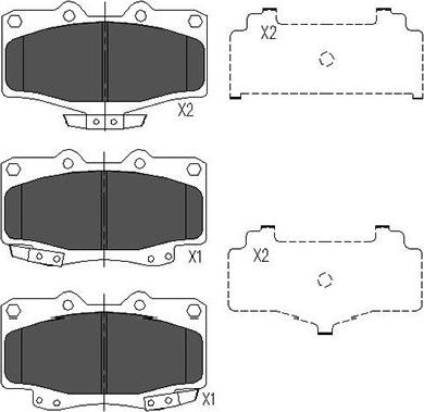 Kavo Parts KBP-9054 - Тормозные колодки, дисковые, комплект unicars.by