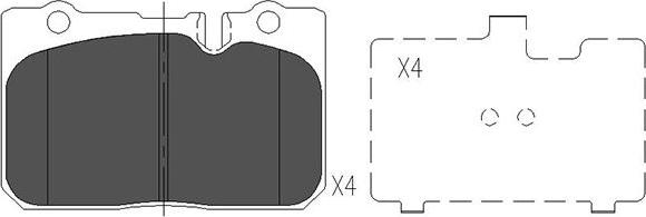 Kavo Parts KBP-9053 - Тормозные колодки, дисковые, комплект unicars.by