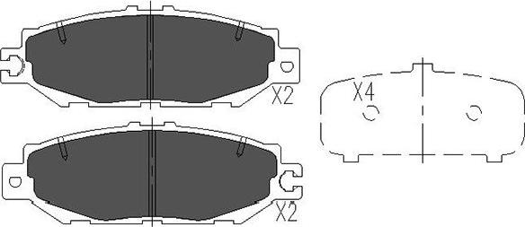 Kavo Parts KBP-9064 - Тормозные колодки, дисковые, комплект unicars.by