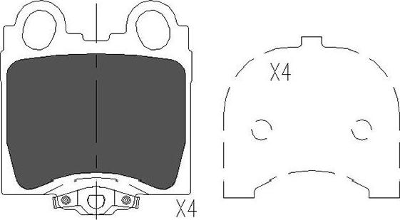 Kavo Parts KBP-9066 - Тормозные колодки, дисковые, комплект unicars.by