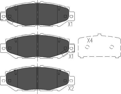 Kavo Parts KBP-9062 - Тормозные колодки, дисковые, комплект unicars.by