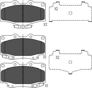 Kavo Parts KBP-9004 - Тормозные колодки, дисковые, комплект unicars.by