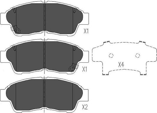 Kavo Parts KBP-9005 - Тормозные колодки, дисковые, комплект unicars.by