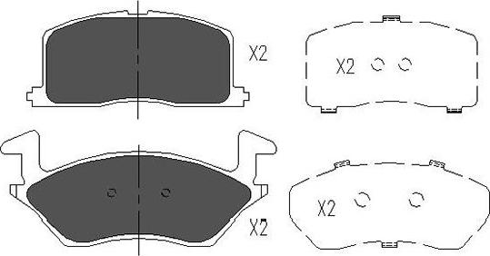 Kavo Parts KBP-9003 - Тормозные колодки, дисковые, комплект unicars.by