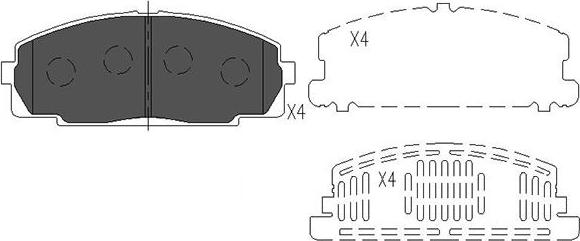 Kavo Parts KBP-9002 - Тормозные колодки, дисковые, комплект unicars.by