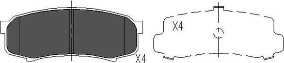 Kavo Parts KBP-9007 - Тормозные колодки, дисковые, комплект unicars.by