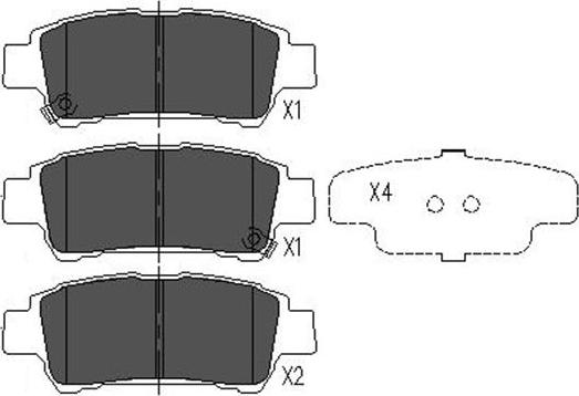 Kavo Parts KBP-9014 - Тормозные колодки, дисковые, комплект unicars.by