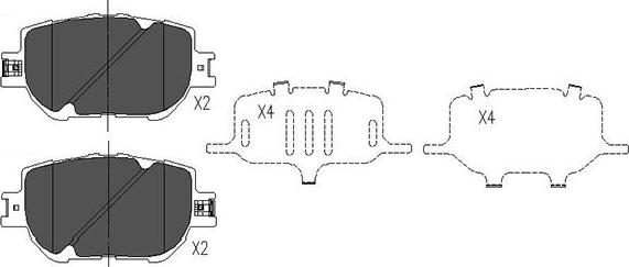 Kavo Parts KBP-9015 - Тормозные колодки, дисковые, комплект unicars.by