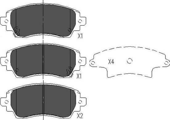Kavo Parts KBP-9010 - Тормозные колодки, дисковые, комплект unicars.by
